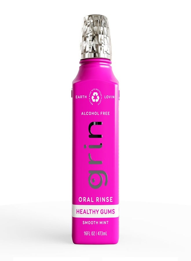 Grin Healthy Gums Oral Rinse, 16 Fl Oz, Fresh Breath Mouthwash, Smooth Mint Flavored, Alcohol-Free - Image 1